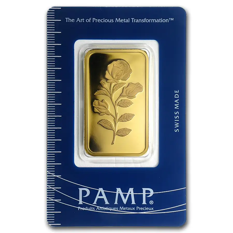 1oz PAMP Rosa Gold Minted Bar
