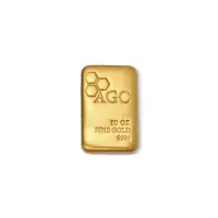  AGC 10oz 9999 Cast Gold Bullion Bar